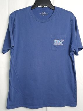 Vineyard Vines Men's Pocket Tee - Blue - Medium